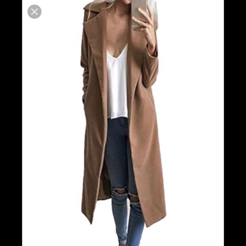 Beige trench coat